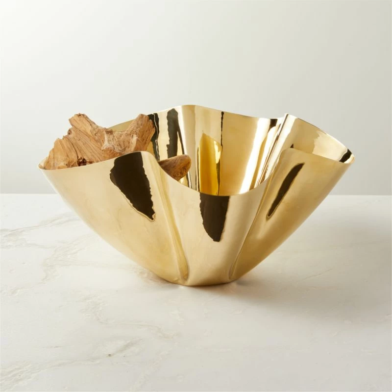 Adorn Brass Abstract Bowl - Elegant Home Accessory - Image 3