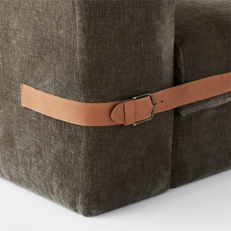 Alesso Grey Performance Velvet Sleeper Sofa - Modern Living Room Furniture - Image 7