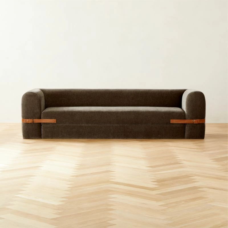 Alesso Grey Performance Velvet Sleeper Sofa - Modern Living Room Furniture