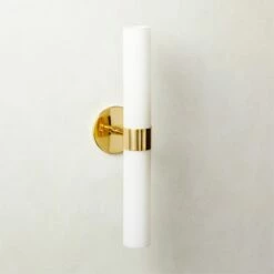 Amie Polished Brass Wall Sconce Light - Elegant Lighting Fixture for Home Decor