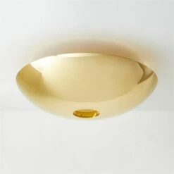 Auden Polished Brass Flush Mount Light 16.5" - Modern Ceiling Lighting Fixture
