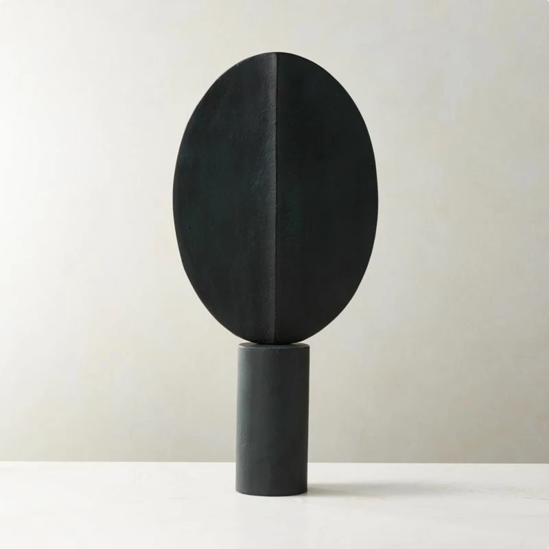 Azande Black Cast Aluminum Sculpture - Elegant Home Accessories