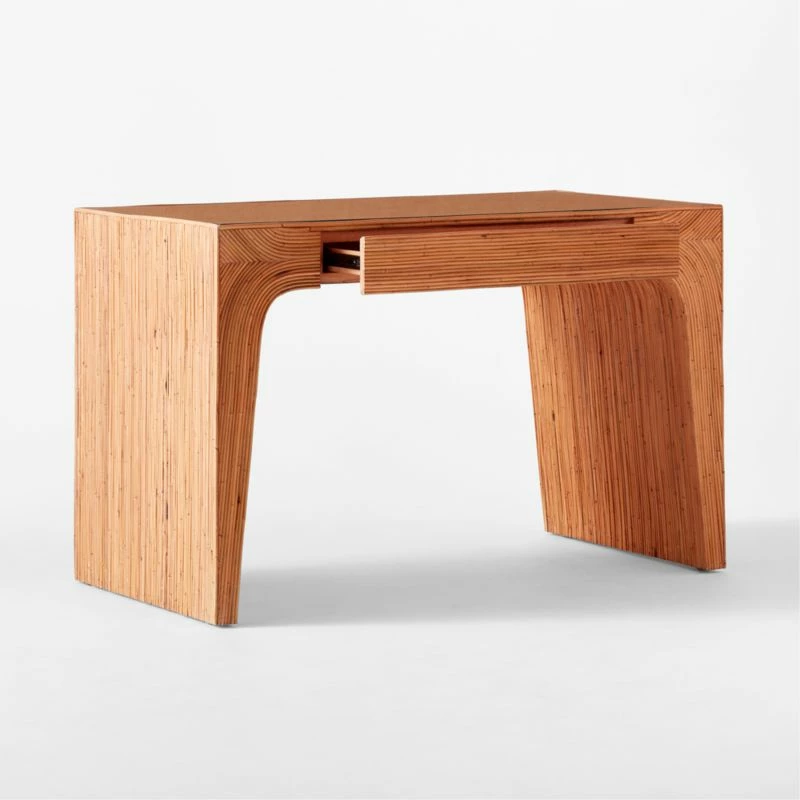 Bayu Rattan Desk With Drawer - Stylish & Functional Office Furniture - Image 7