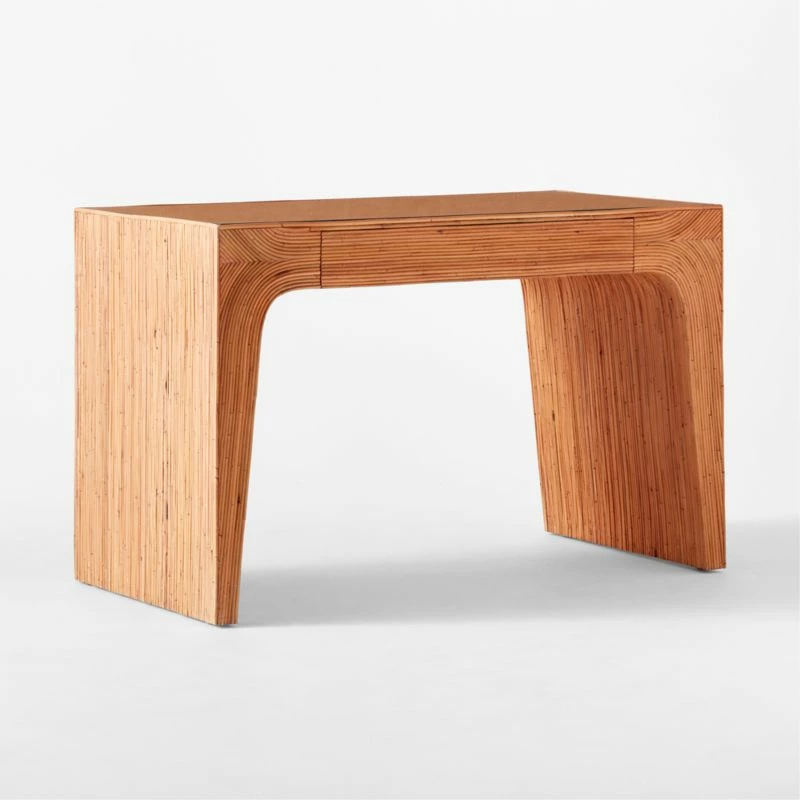 Bayu Rattan Desk With Drawer - Stylish & Functional Office Furniture - Image 6