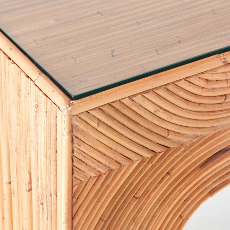 Bayu Rattan Desk With Drawer - Stylish & Functional Office Furniture - Image 10