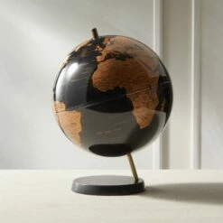 Elegant Black Marble Globe - Unique Home Accessory