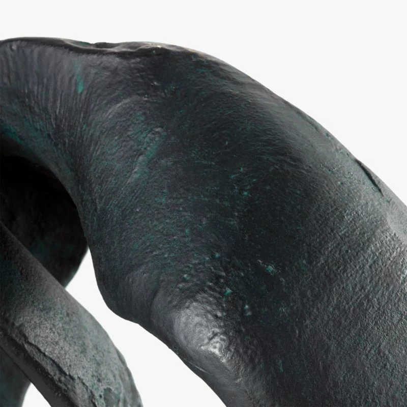 Elegant Black Aluminum Ribbon Table Sculpture - Modern Home Accessories - Image 6