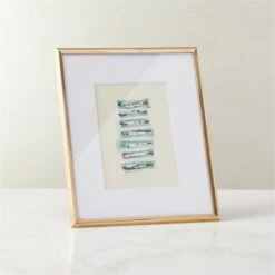 Blaine Polished Brass Picture Frame 5"x7" - Elegant Wall Decor for Photos