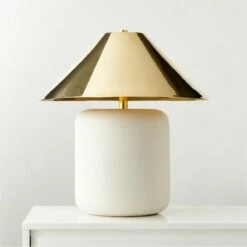 Block Ivory Ceramic Table Lamp - Modern Lighting for Home & Office