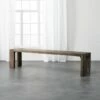 Blox Midtone Brown Wood Bench 78" - Modern Living Room Furniture