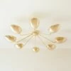 Boccia Curved Shade Brass Flush Mount Light - Elegant Lighting Fixture