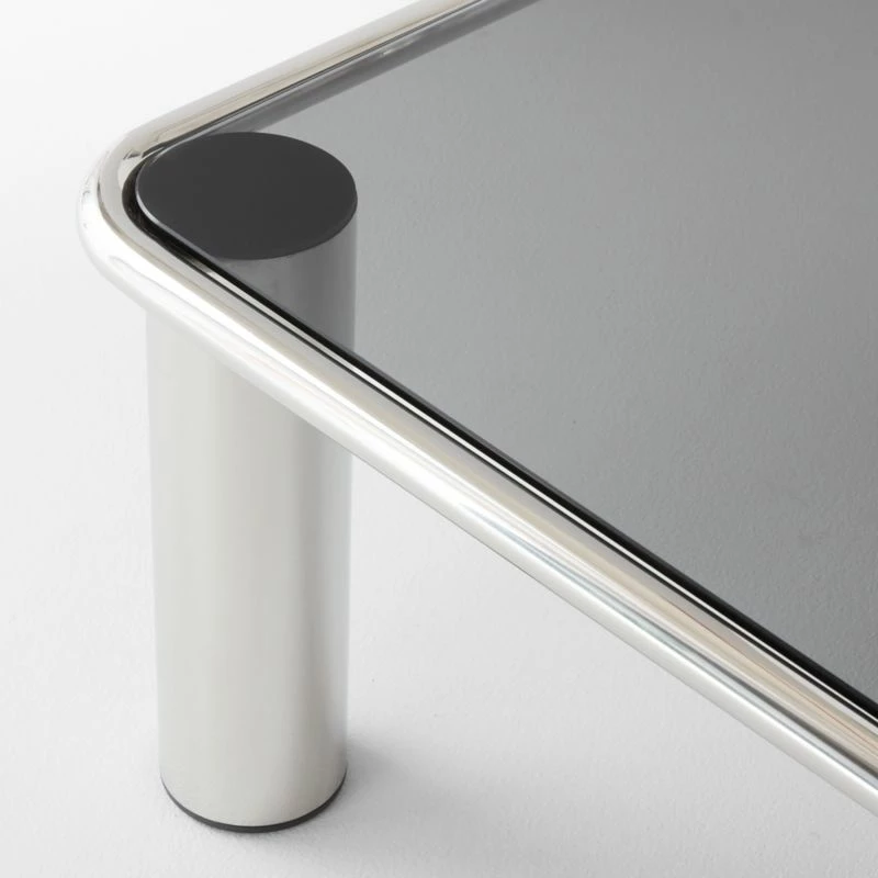 Bovisio Rectangular Smoked Glass Coffee Table - Modern Living Room Furniture - Image 10