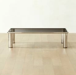 Bovisio Rectangular Smoked Glass Coffee Table - Modern Living Room Furniture