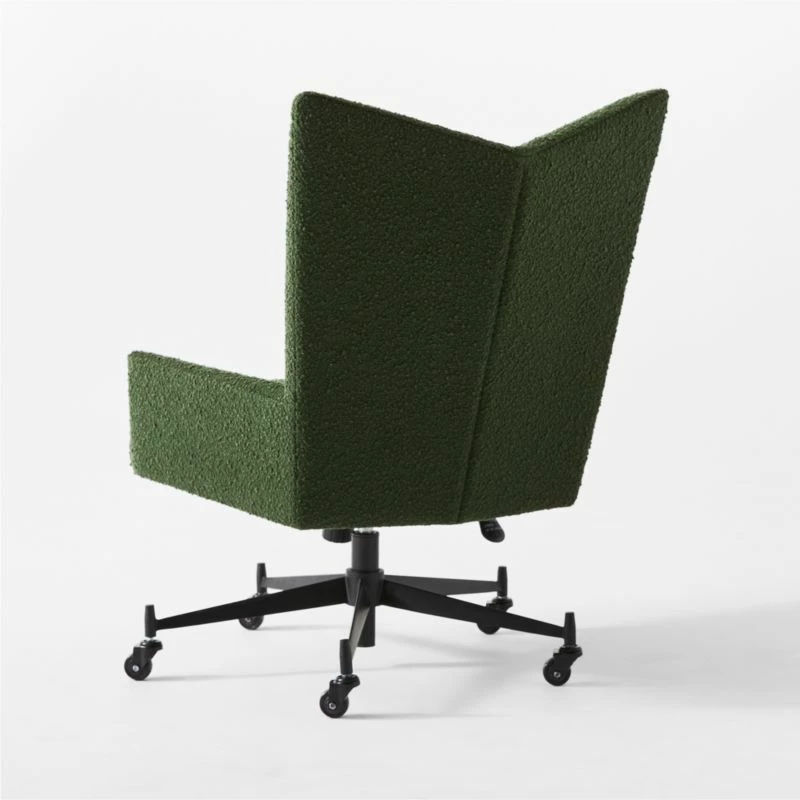 Bowtie Green Boucle Office Chair Model 3002 - Ergonomic & Stylish - Image 6