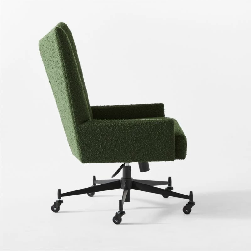 Bowtie Green Boucle Office Chair Model 3002 - Ergonomic & Stylish - Image 5