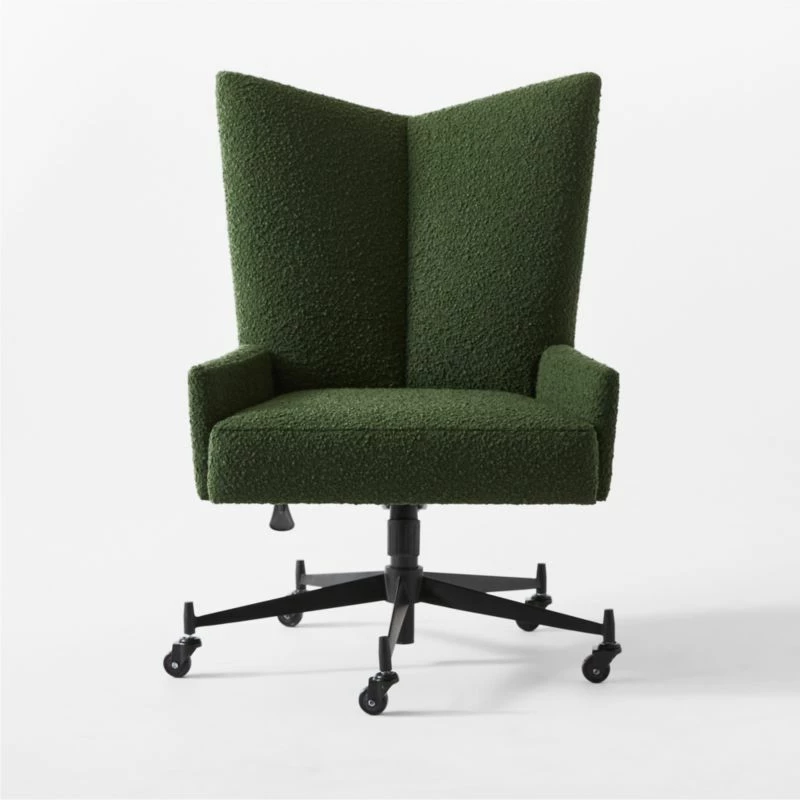 Bowtie Green Boucle Office Chair Model 3002 - Ergonomic & Stylish - Image 3