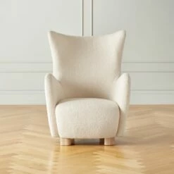 Bozzi Ivory White Boucle Chair - Elegant Living Room Furniture