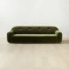 Brace Green Velvet Tufted Sofa - Elegant Living Room Furniture