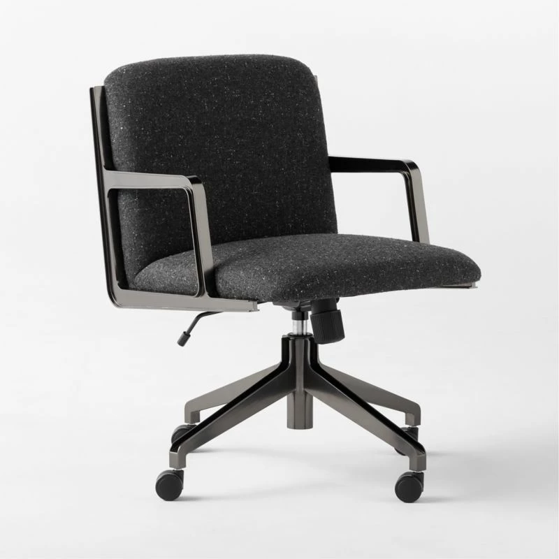 Brecha Grey Upholstered Office Chair - Ergonomic Comfort for Your Workspace - Image 3