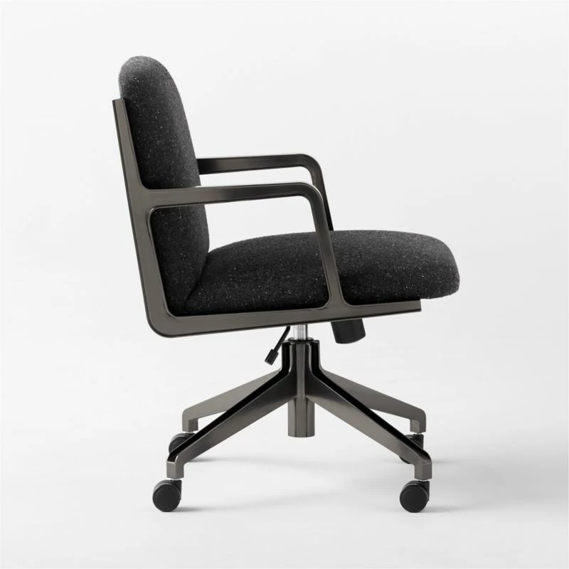 Brecha Grey Upholstered Office Chair - Ergonomic Comfort for Your Workspace - Image 4