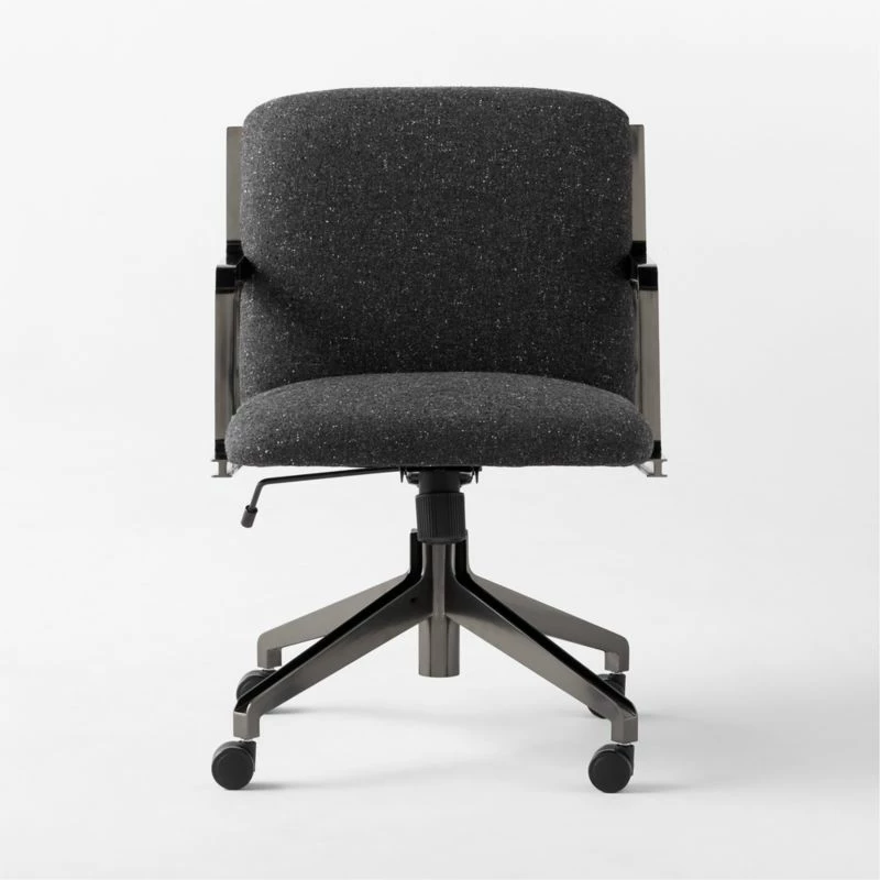 Brecha Grey Upholstered Office Chair - Ergonomic Comfort for Your Workspace - Image 2