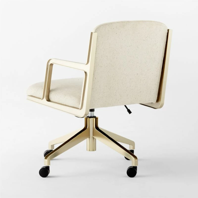 Brecha Ivory Upholstered Office Chair - Ergonomic Comfort for Your Workspace - Image 6