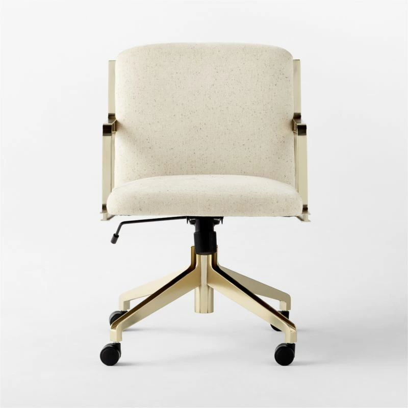 Brecha Ivory Upholstered Office Chair - Ergonomic Comfort for Your Workspace - Image 3