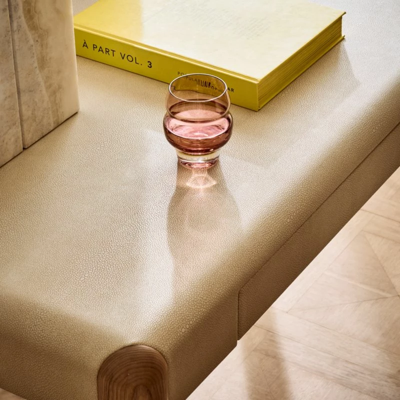 Beto White Shagreen Desk With Drawer - Stylish Office Furniture - Image 3