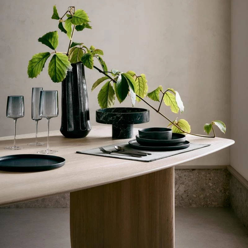 Desi Ribbed Black Vase Tall - Elegant Home Accessory - Image 6