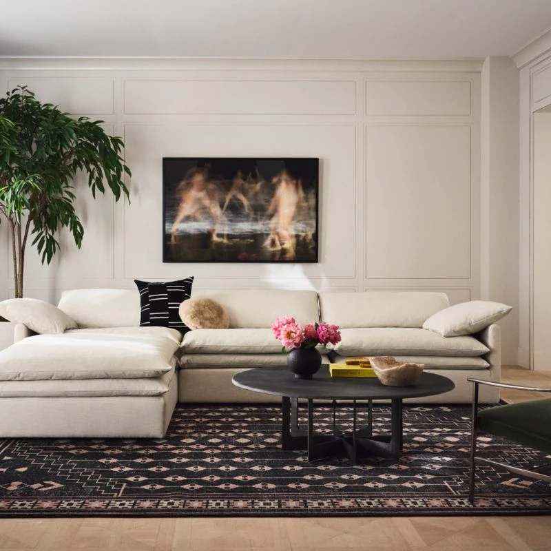 Mattea 4-Piece Neutral Performance Linen Sectional Sofa with Left-Arm - Modern Living Room Furniture - Image 2