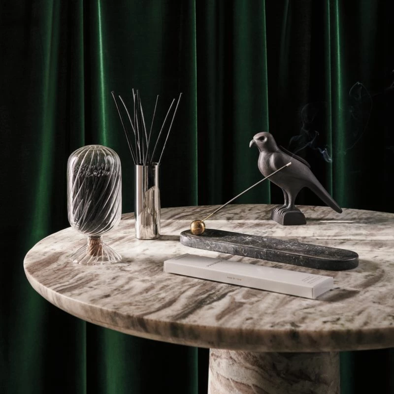 Brix Golden Black Marble Incense Burner - Elegant Home Accessories - Image 5