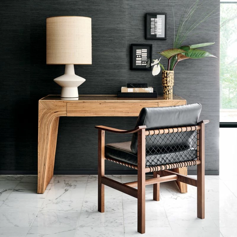 Bayu Rattan Desk With Drawer - Stylish & Functional Office Furniture - Image 4