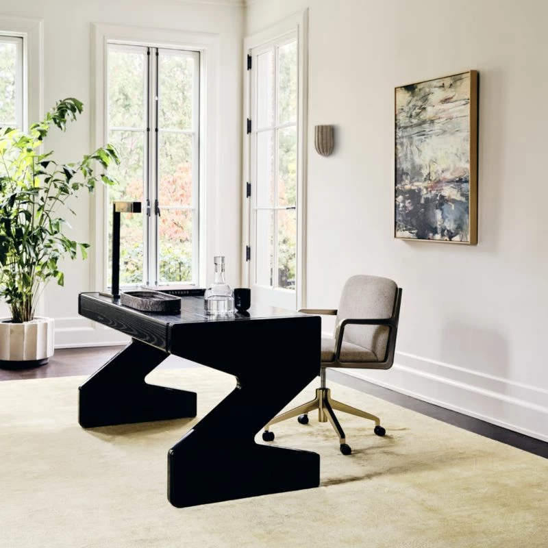 Brecha Ivory Upholstered Office Chair - Ergonomic Comfort for Your Workspace - Image 2