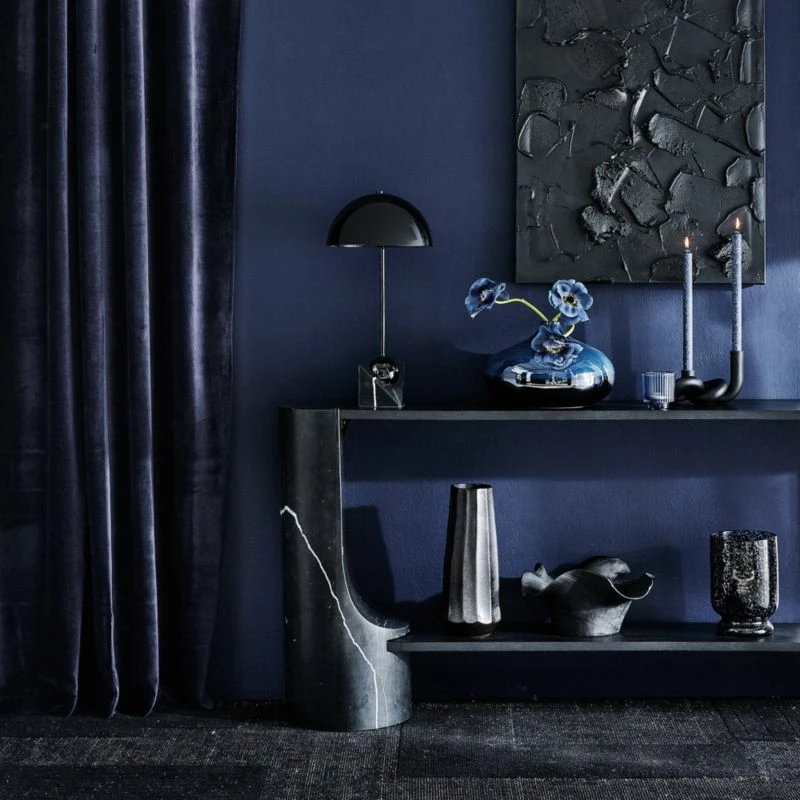 Desi Ribbed Black Vase Tall - Elegant Home Accessory - Image 8