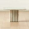 Elegant Carve Marble Small Cocktail Table for Living Room