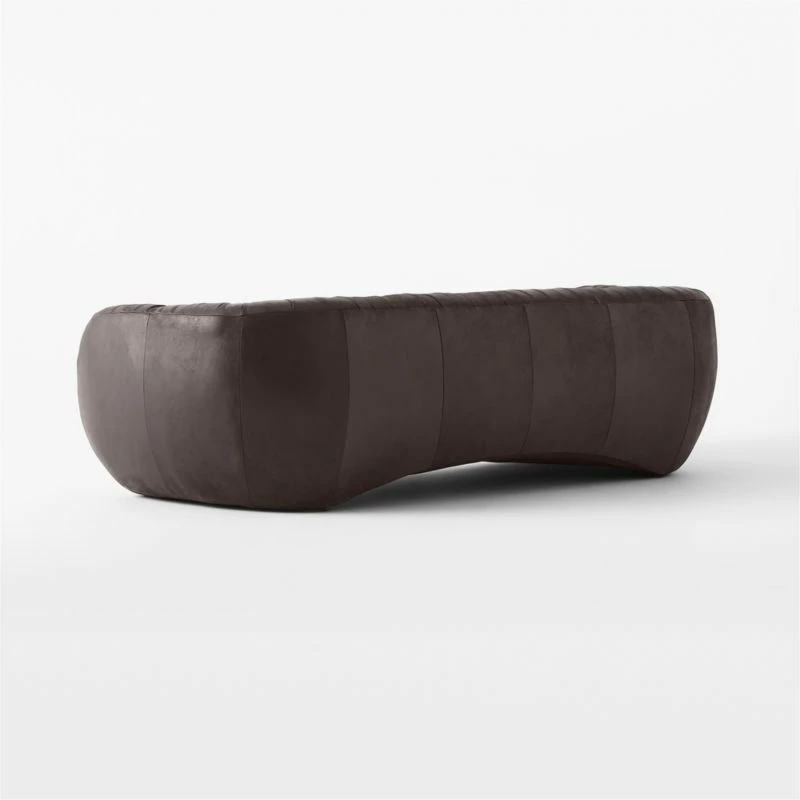 Cecil Black Leather Sofa - Modern Living Room Furniture - Image 5