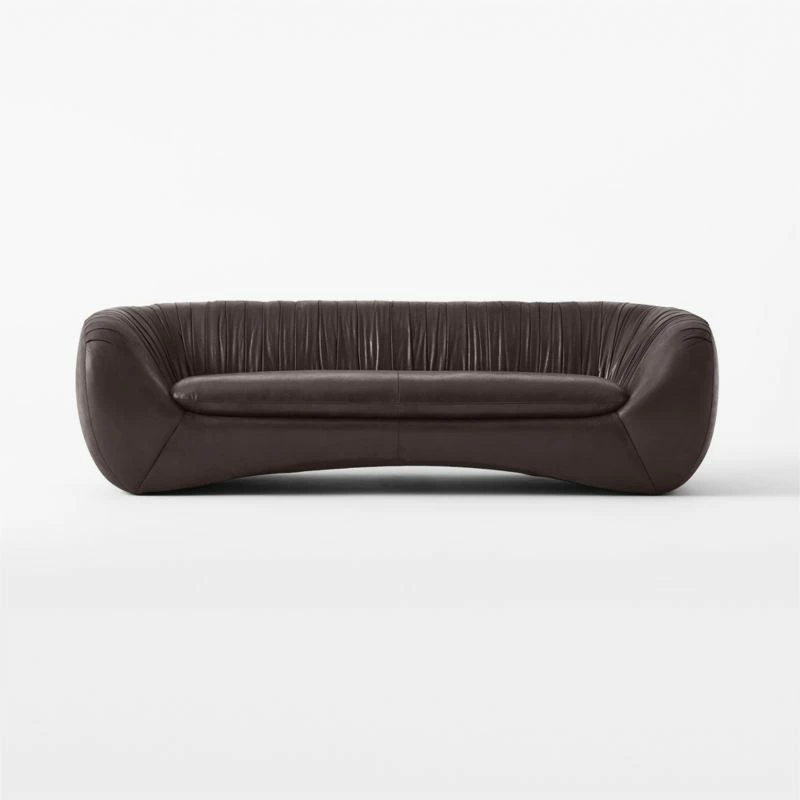 Cecil Black Leather Sofa - Modern Living Room Furniture - Image 2