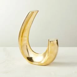 Clef Brass Sculpture Bookend - Elegant Home Accessory