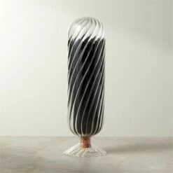 Large Glass Cloche with Black Matches - Elegant Home Accessories