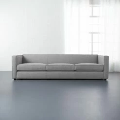 Club Grey Fabric 3-Seater Sofa - Modern Living Room Furniture