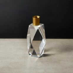 Cosette Crystal Taper Candle Holder Small - Elegant Home Accessory