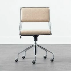 Court Pearl Vegan Leather Office Chair