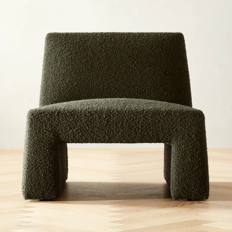 Dario Green Boucle Accent Chair - Stylish Living Room Furniture