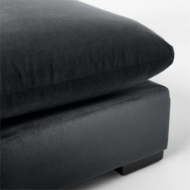 Deseo Charcoal Grey Performance Velvet Armless Loveseat - Modern Living Room Furniture - Image 6