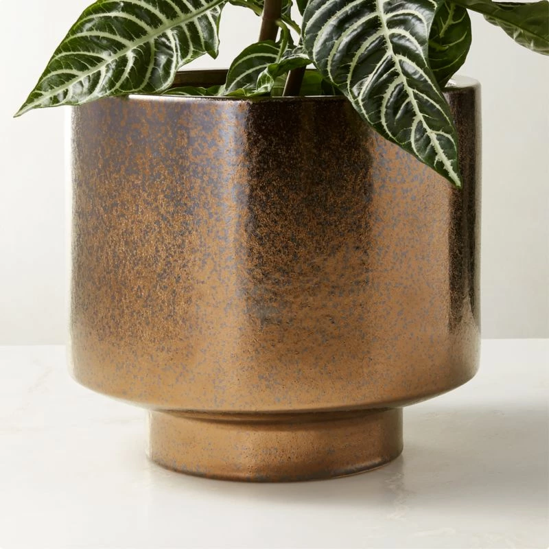 Dia Metallic Bronze Indoor Planter - Elegant Home Accessory - Image 2