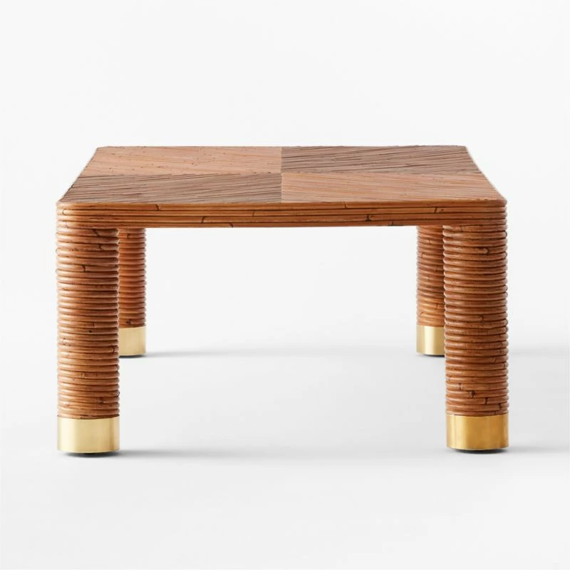 Edie Rectangular Rattan Coffee Table - Stylish Living Room Furniture - Image 4