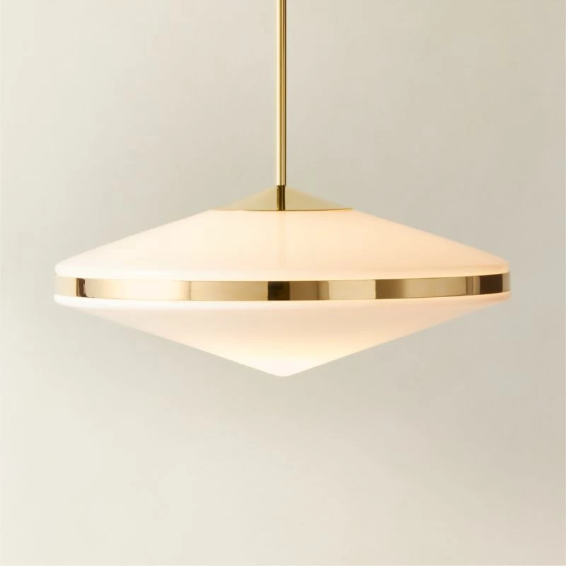 Elayna Polished Brass Pendant Light - Modern Lighting Fixture for Home Decor - Image 2