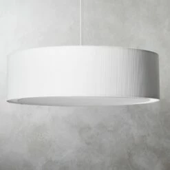 Equator White Oversized Pendant Light - Modern Lighting Fixture for Home Decor