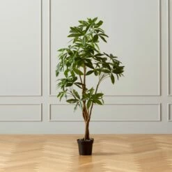 Faux Potted Money Plant 5' - Realistic Artificial Indoor Plant for Home Decor