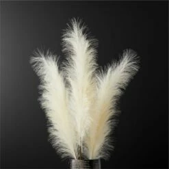 Faux Pampas Grass Ivory Stem 39" Set Of 3 | Elegant Home Accessories
